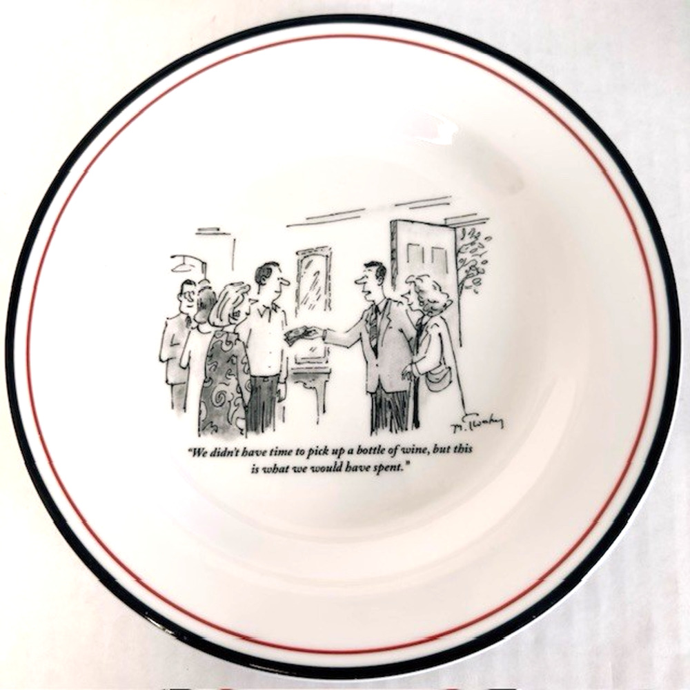 Restoration Hardware, The New Yorker Cheese Plate, 1999 Mike Twohy VTG
